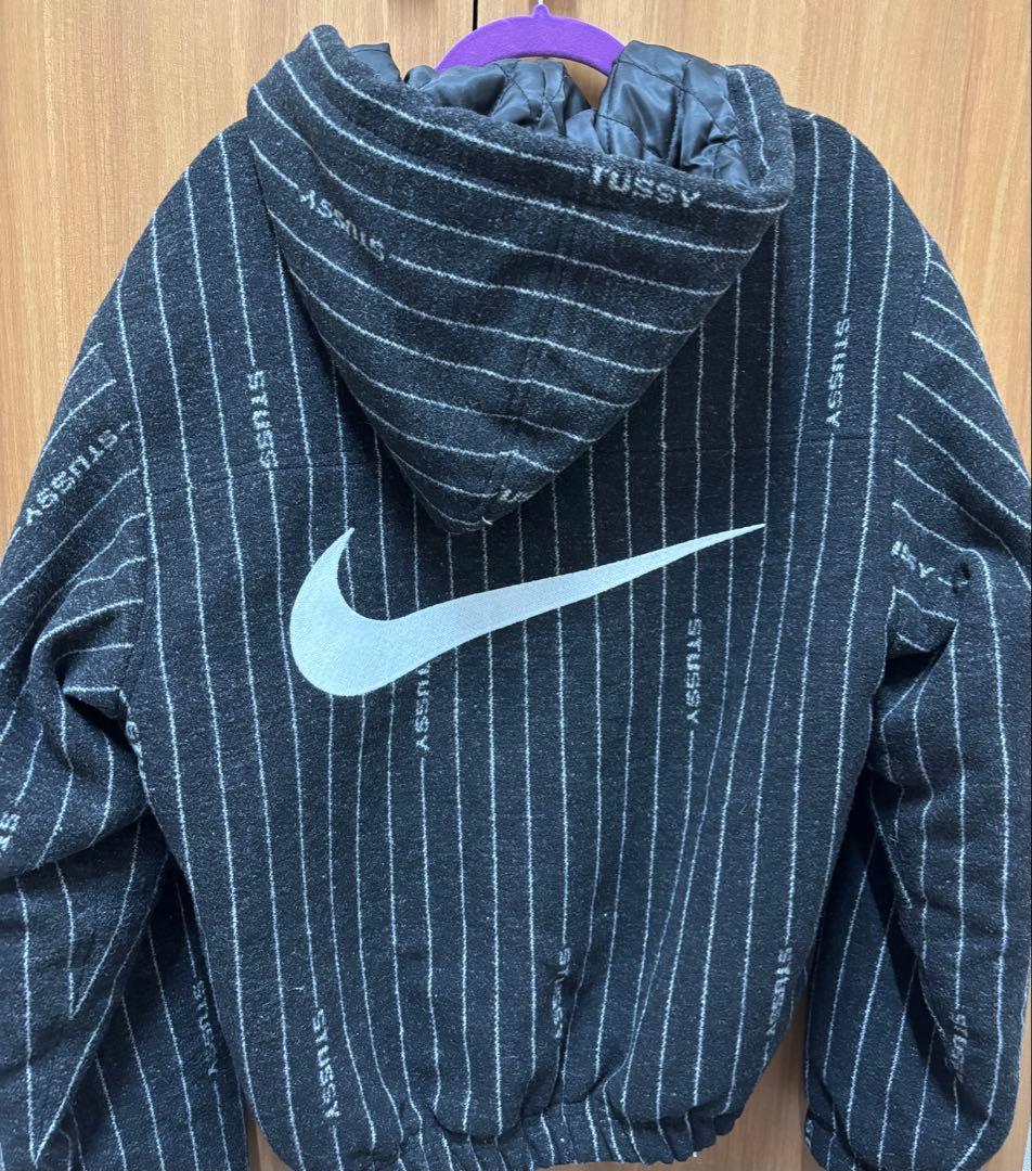 Stussy x Nike ストライプフードジャケット