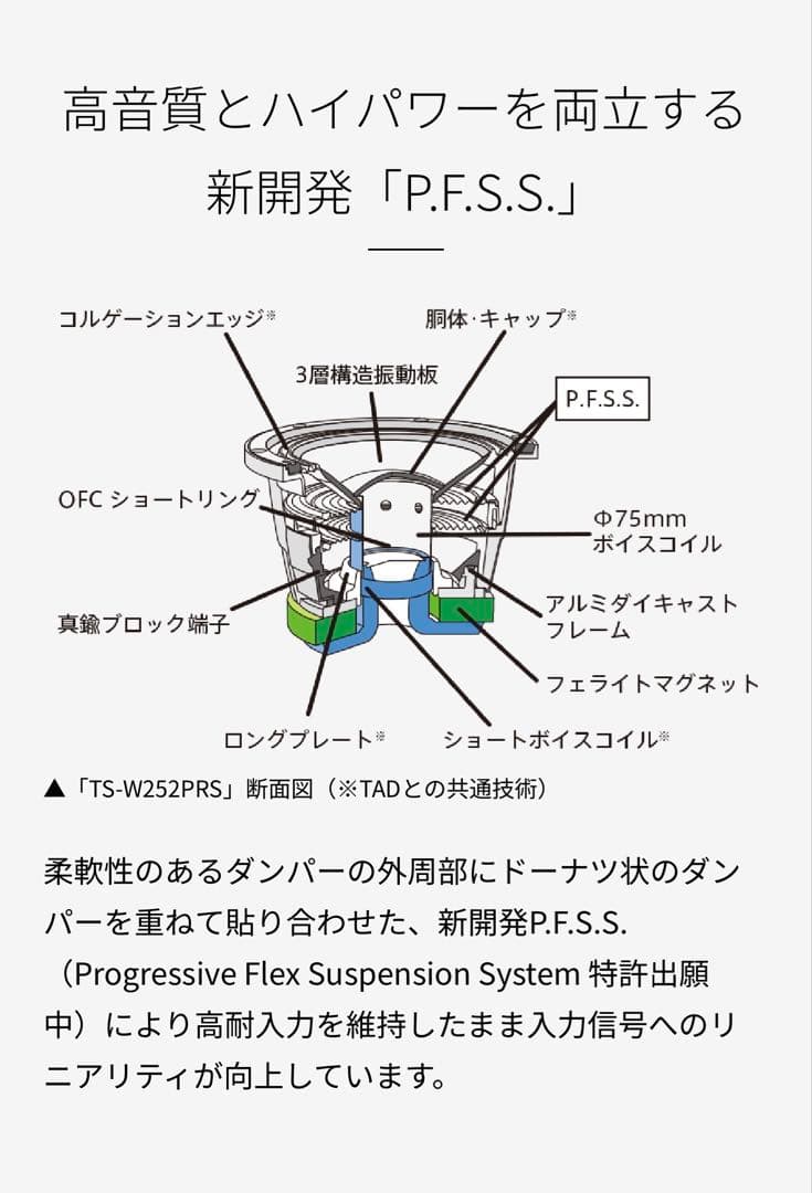 Carrozzeria TS-W252PRS サブウーファー