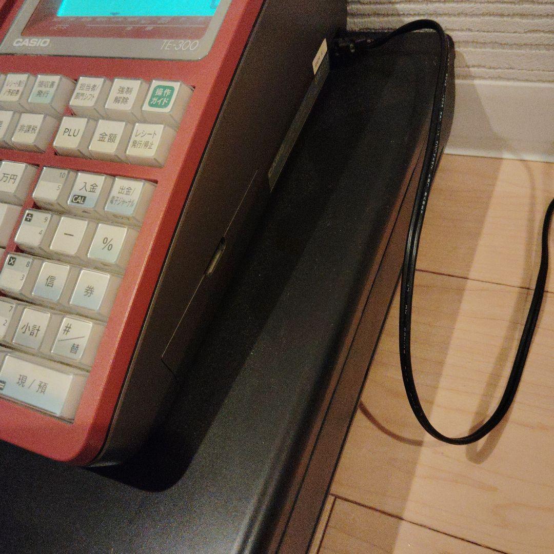 CASIO レジスター 赤色 引き出し式 使用済み。