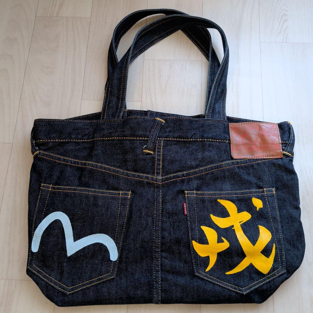 エヴィス 水色かもめ 戎 ジーンズ型 トートバッグ