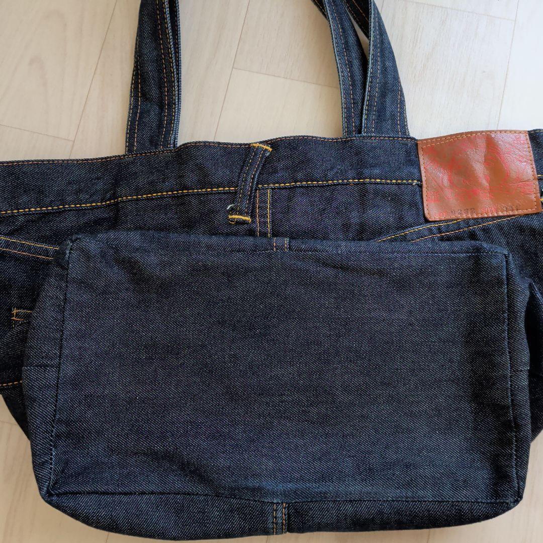 エヴィス 水色かもめ 戎 ジーンズ型 トートバッグ