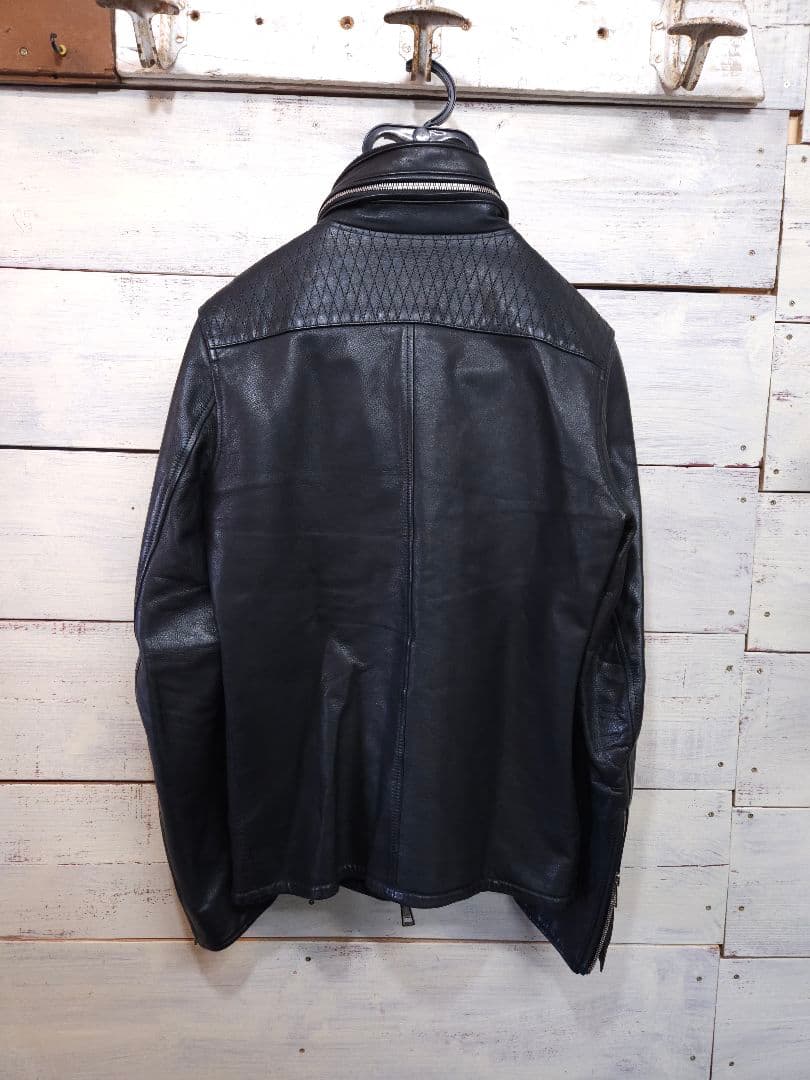 ピノキオさま専用☆AKM レザー ライダースジャケット ダイヤキルト 本革