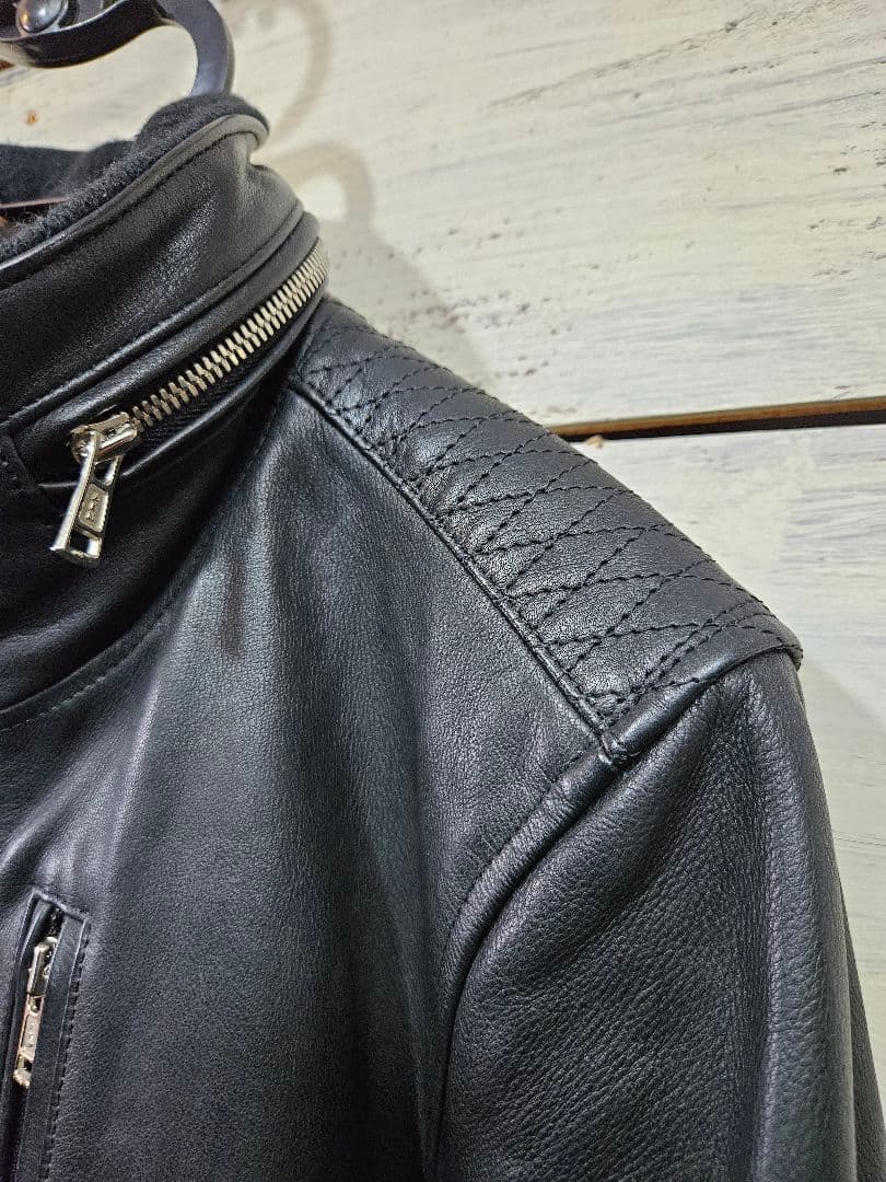 ピノキオさま専用☆AKM レザー ライダースジャケット ダイヤキルト 本革