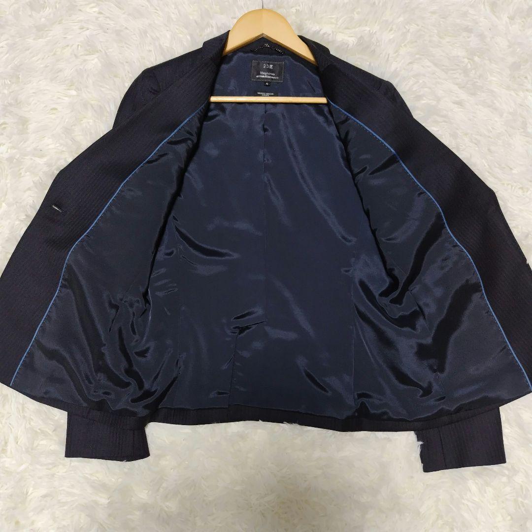 23区 ビジネススーツ パンツ スカート 3点セット ウール ブラック 40