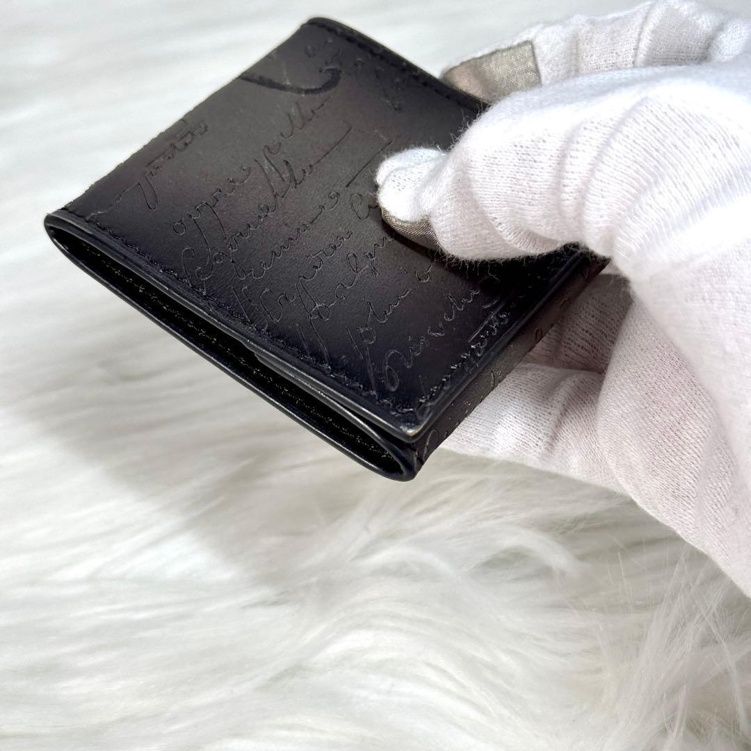 美品 ベルルッティ ケース カリグラフィ スクリットレザー ブラック