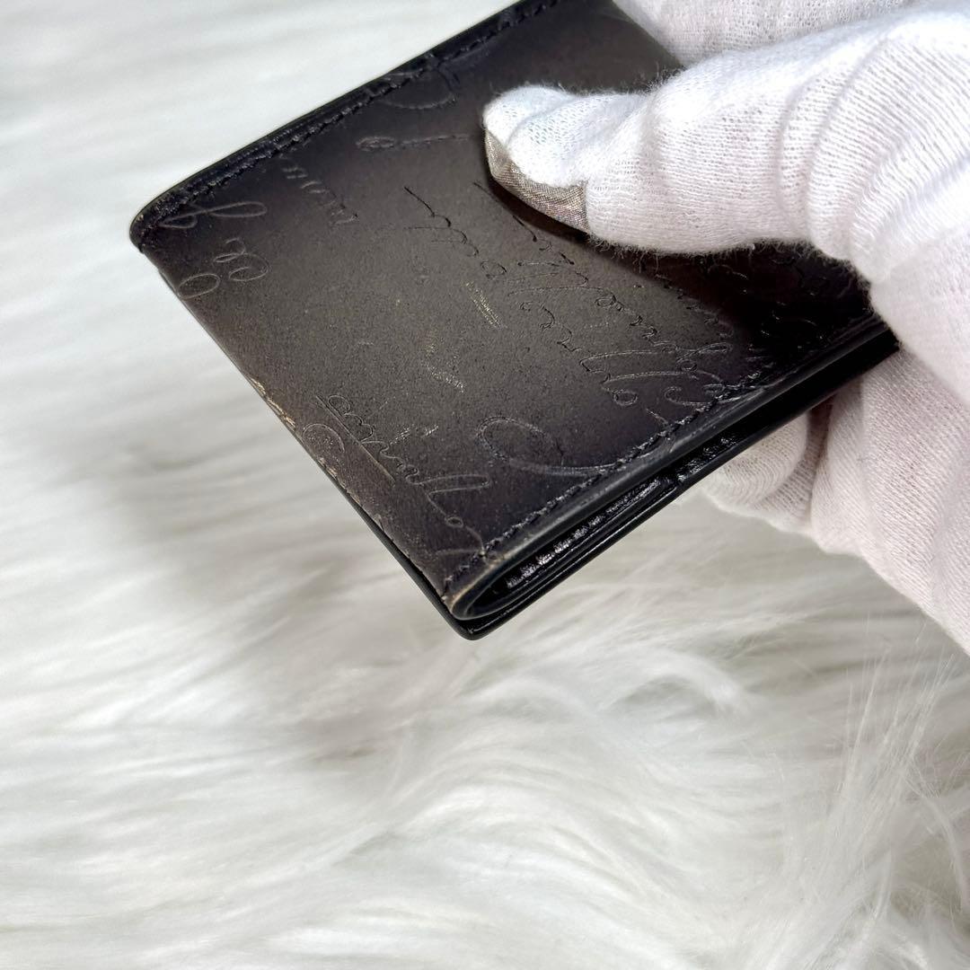 美品 ベルルッティ ケース カリグラフィ スクリットレザー ブラック