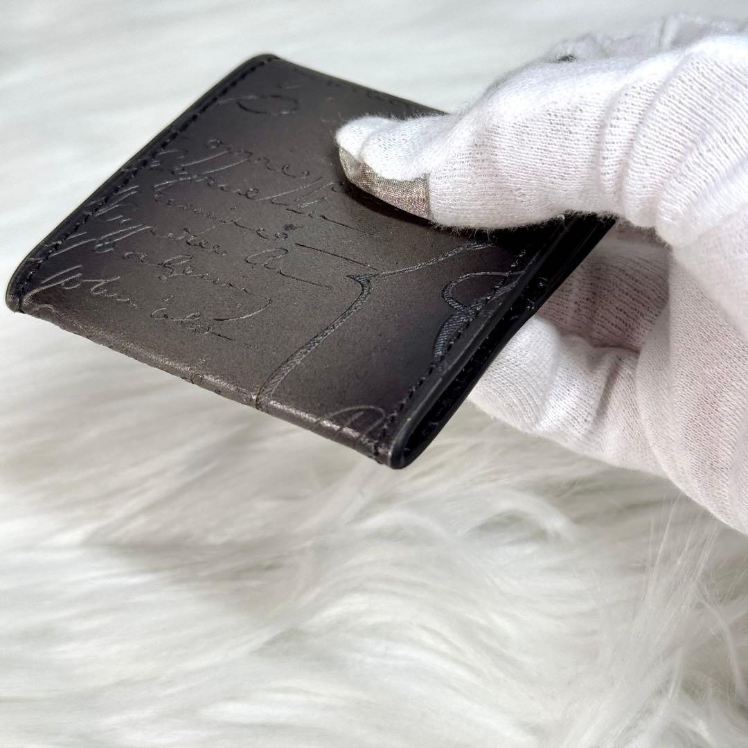 美品 ベルルッティ ケース カリグラフィ スクリットレザー ブラック