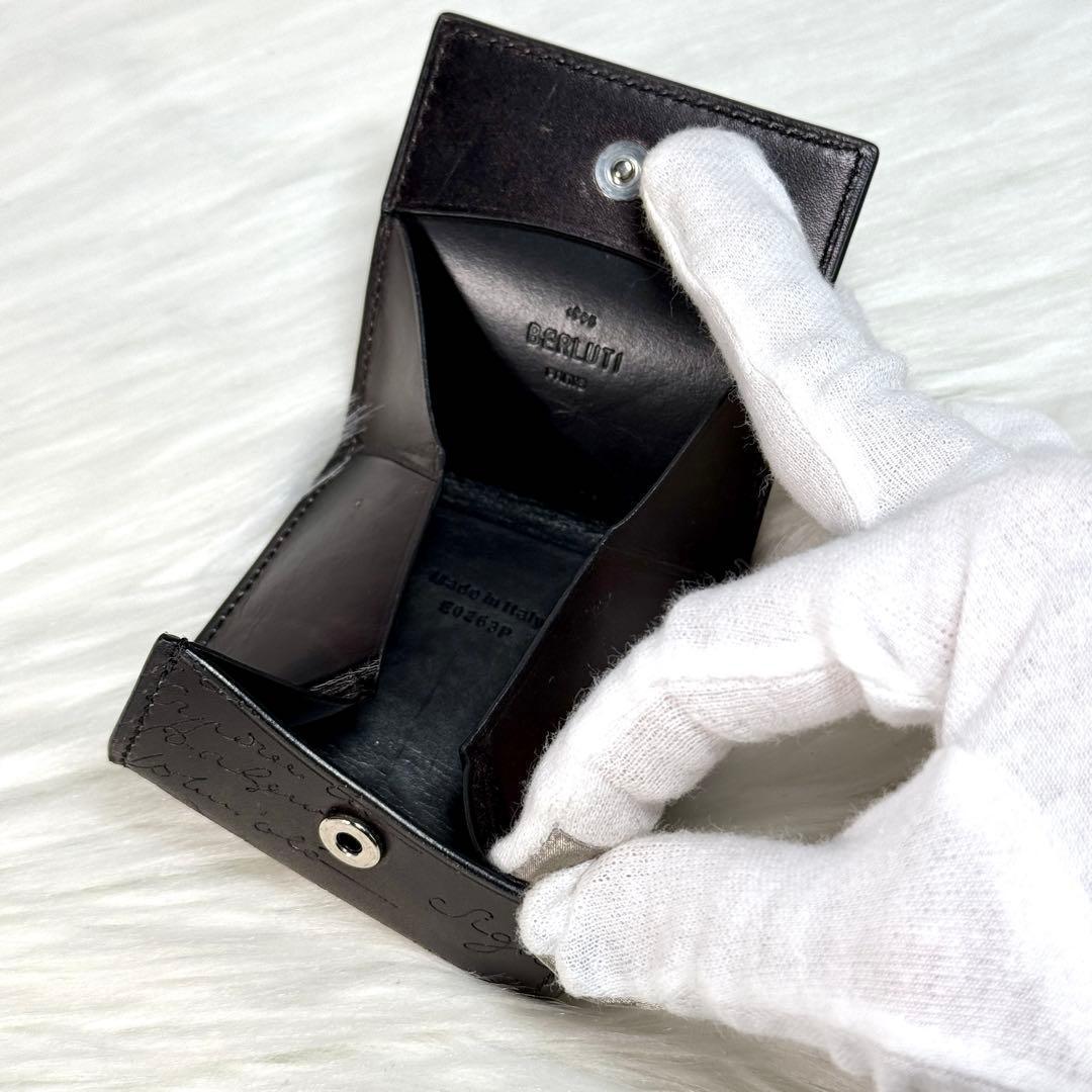 美品 ベルルッティ ケース カリグラフィ スクリットレザー ブラック
