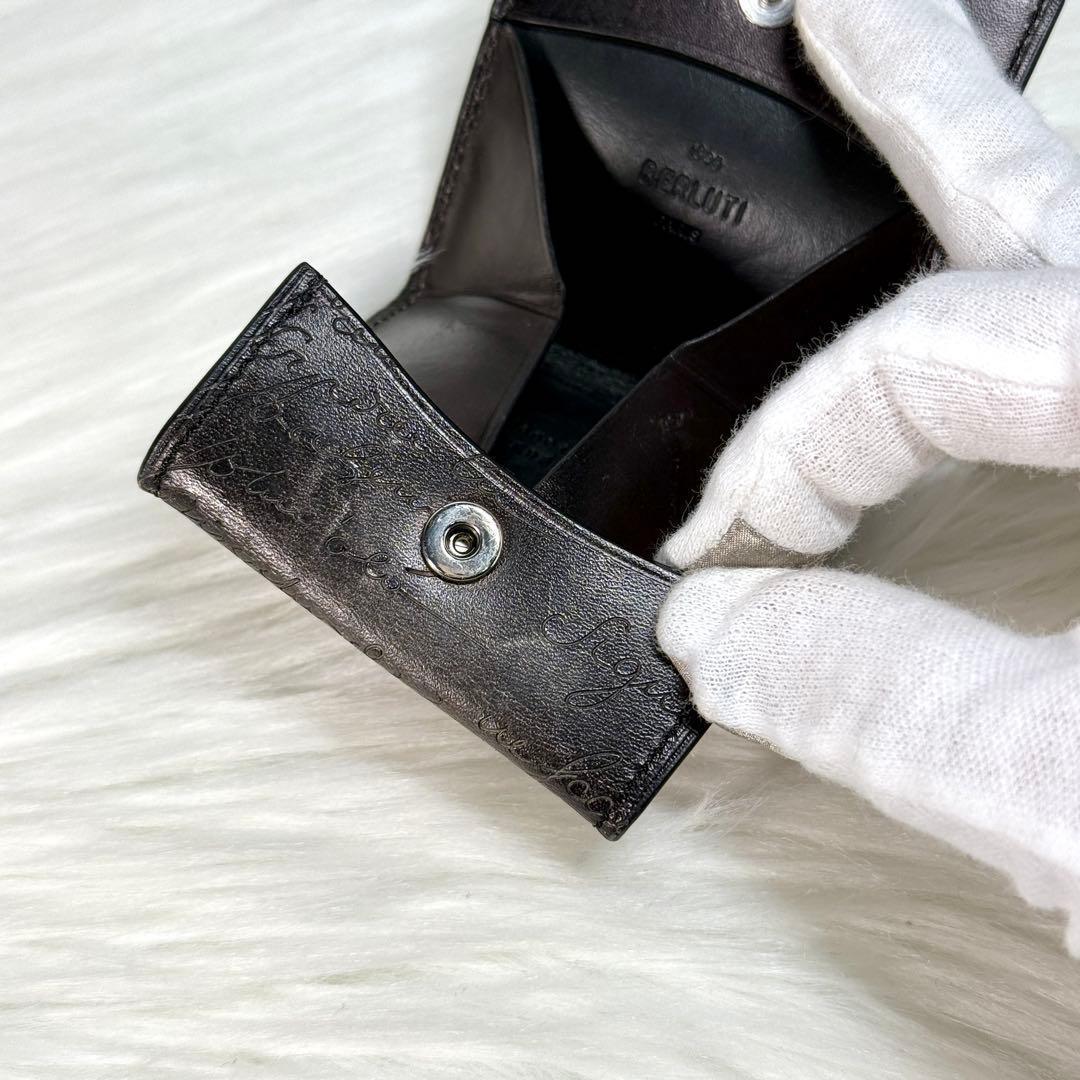 美品 ベルルッティ ケース カリグラフィ スクリットレザー ブラック