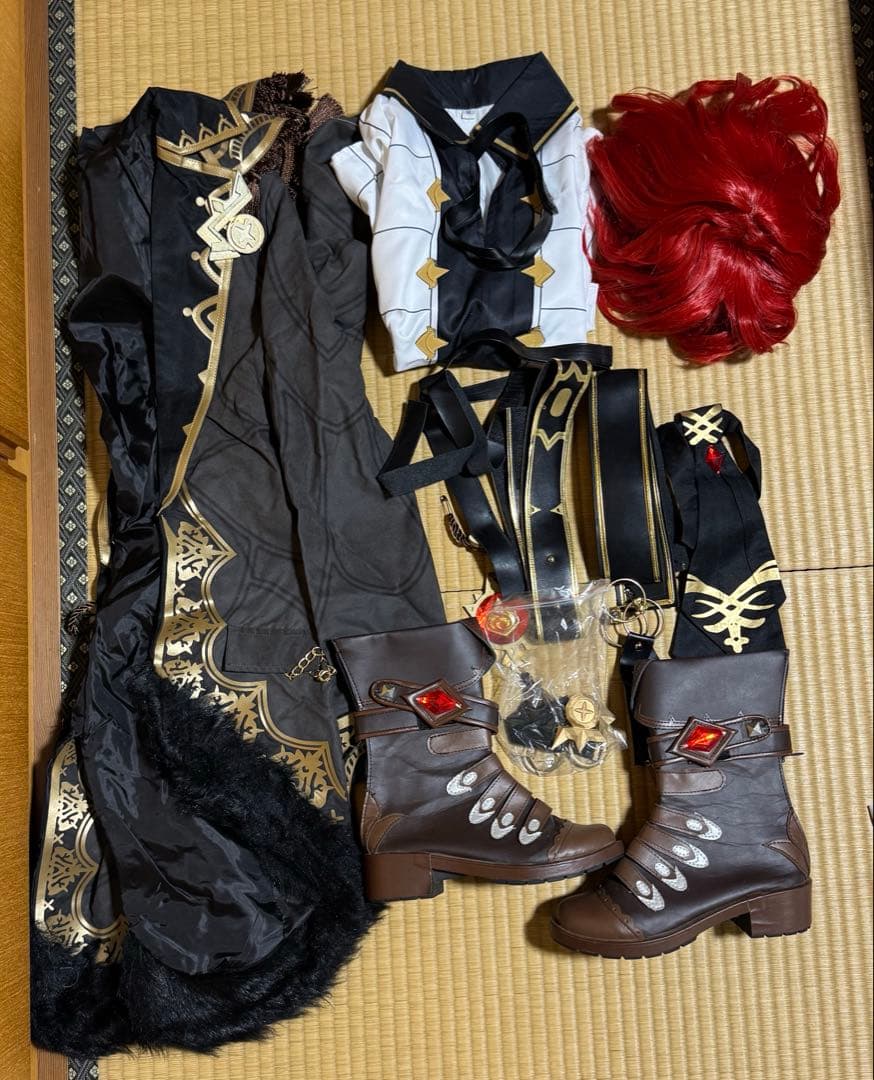 けろけろ 原神 ディルック コスプレ衣装 ウィッグ＋靴