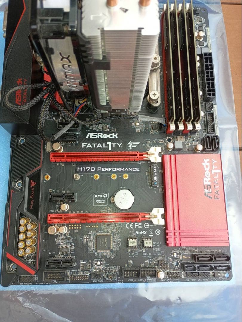 マザボ、グラボ、メモリ、CPU、クーラーセット