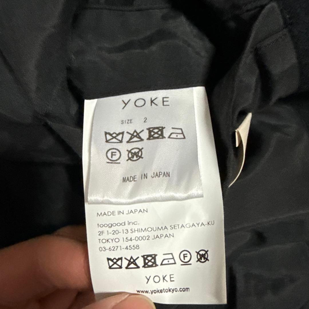 YOKE ブラック ジップアップジャケット