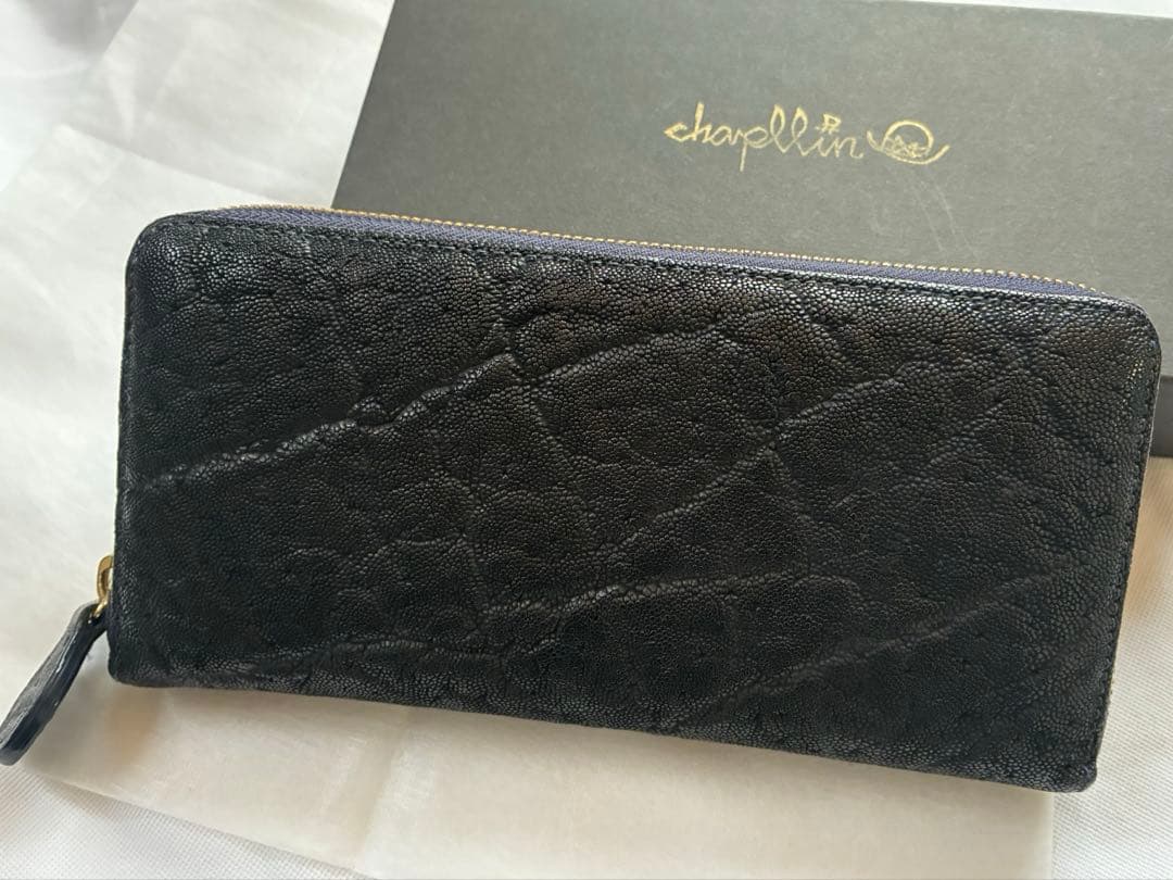 エレファントレザー 象革 長財布 チャップリンとケースセット