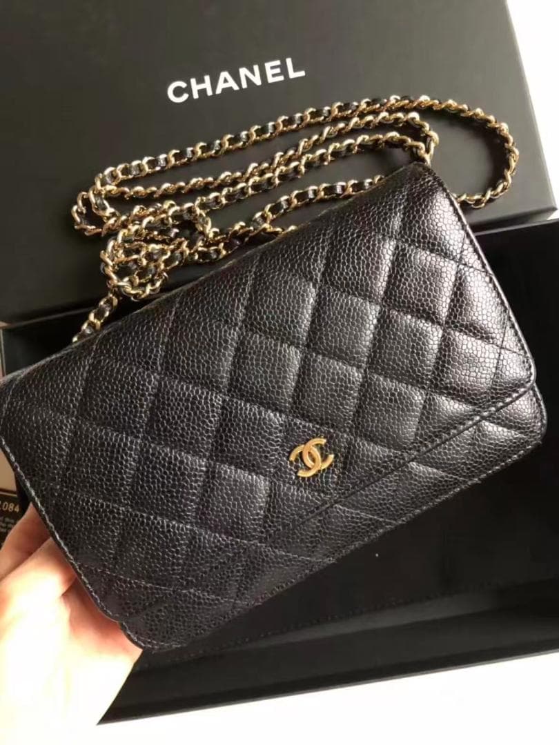 美品 CHANEL チェーンウォレット ショルダーバッグ