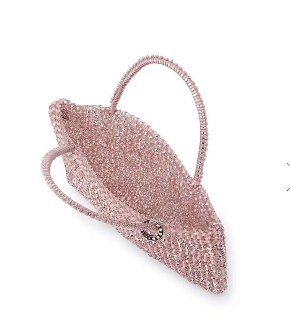 週末お値下げ♡スタンダードスクエア ミディアム(Dリング付き)フラミンゴシルバー