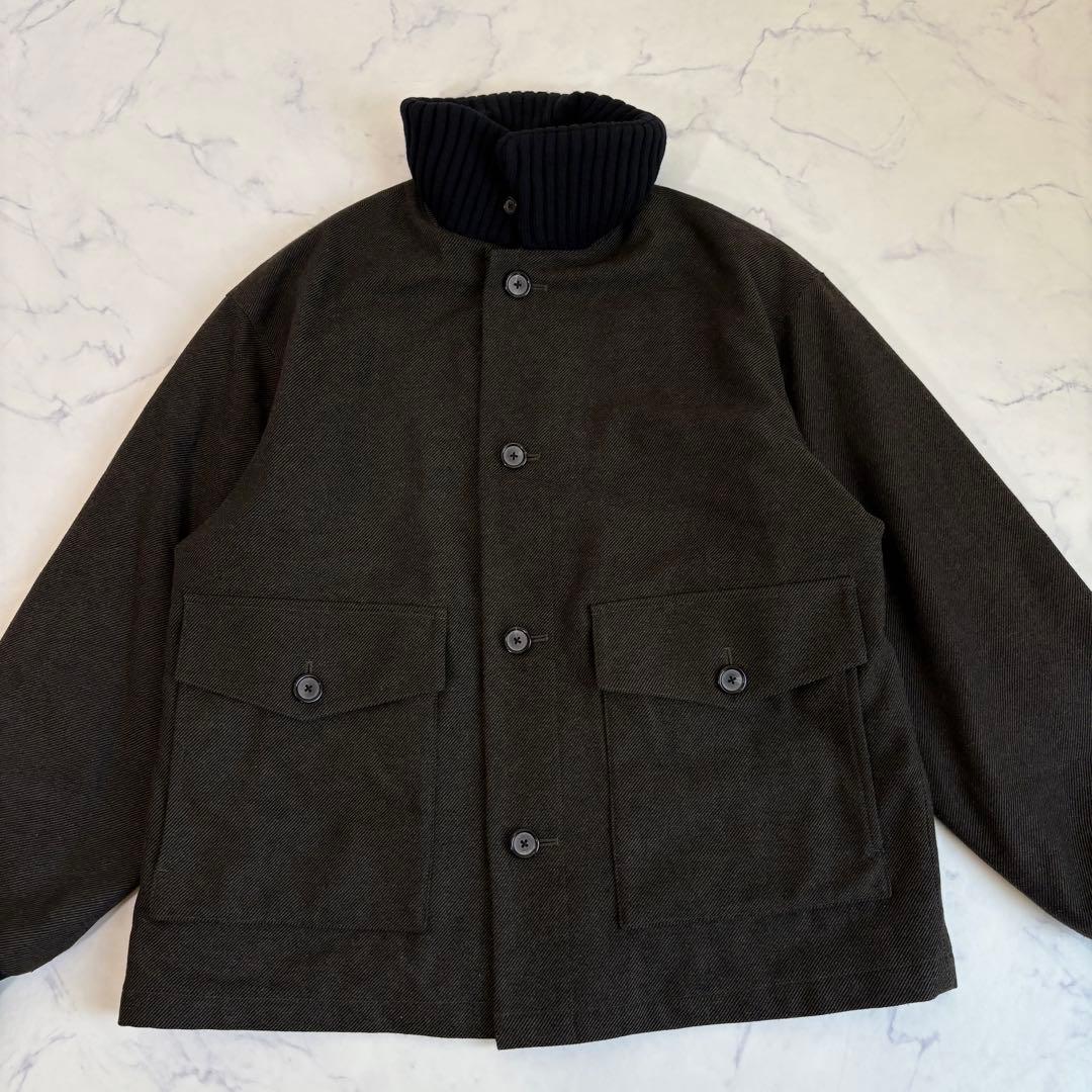 美品 TOMORROWLAND ウールツイード ニットコンビブルゾン 4.9万円