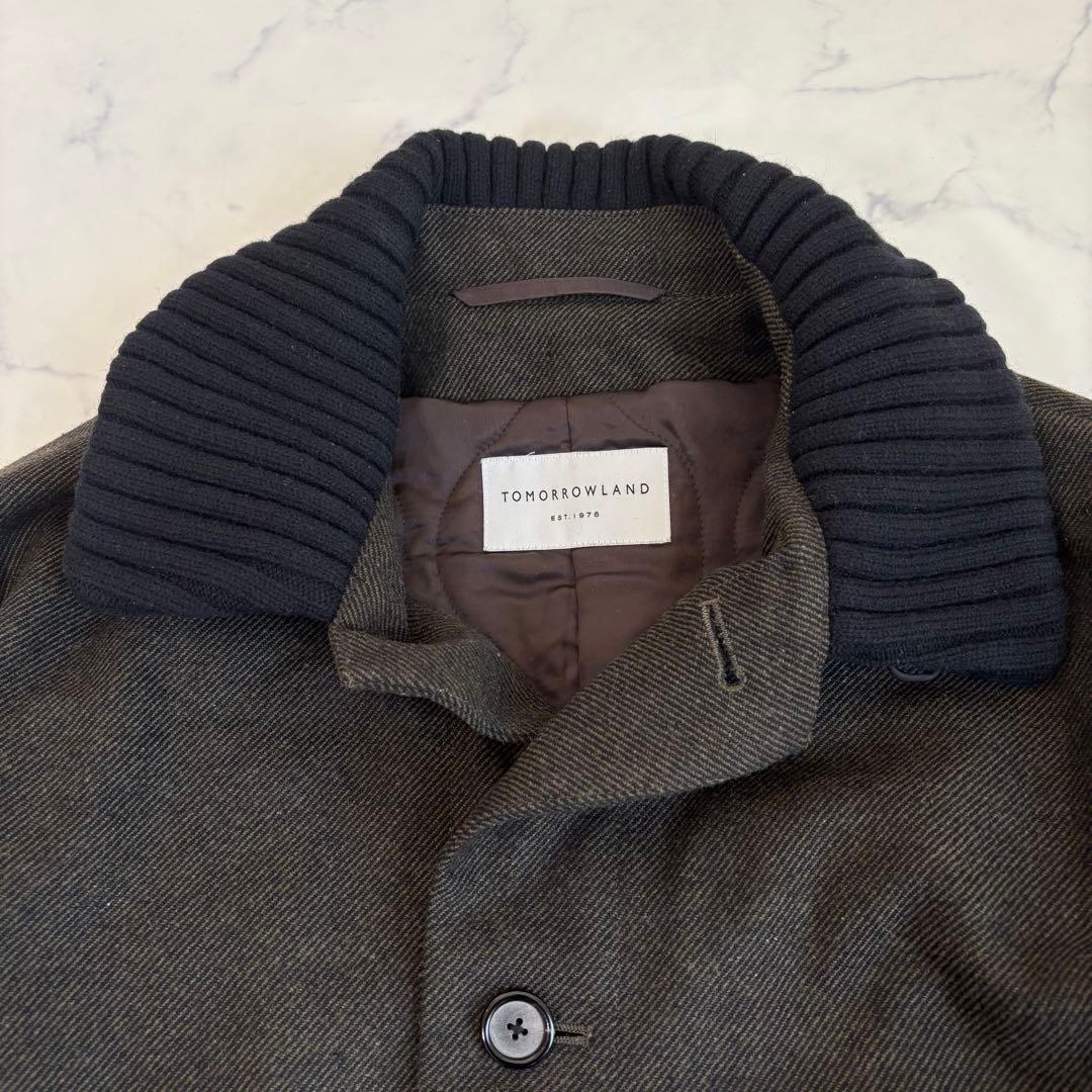 美品 TOMORROWLAND ウールツイード ニットコンビブルゾン 4.9万円