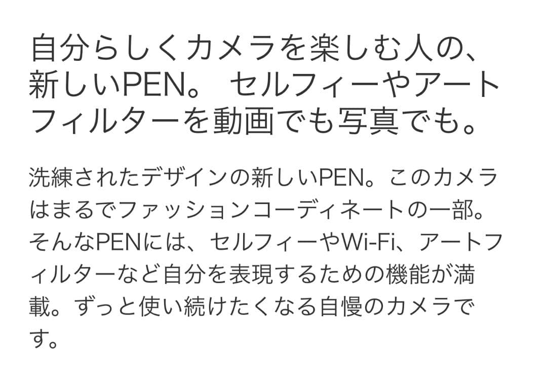 【最終価格】OLYMPUS PEN E-PL8レンズ付き+充電器