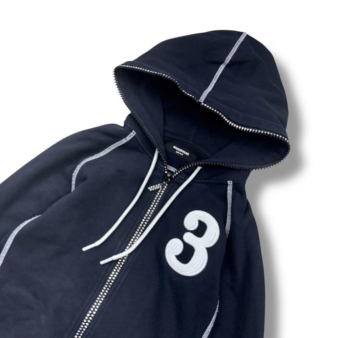 1PIU1UGUALE3 RELAX セットアップ 上下3ロゴ ラインストーン