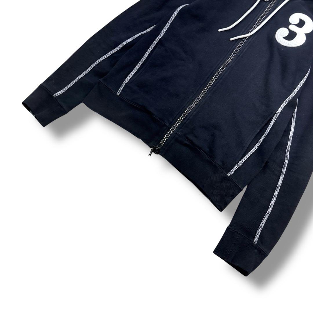 1PIU1UGUALE3 RELAX セットアップ 上下3ロゴ ラインストーン