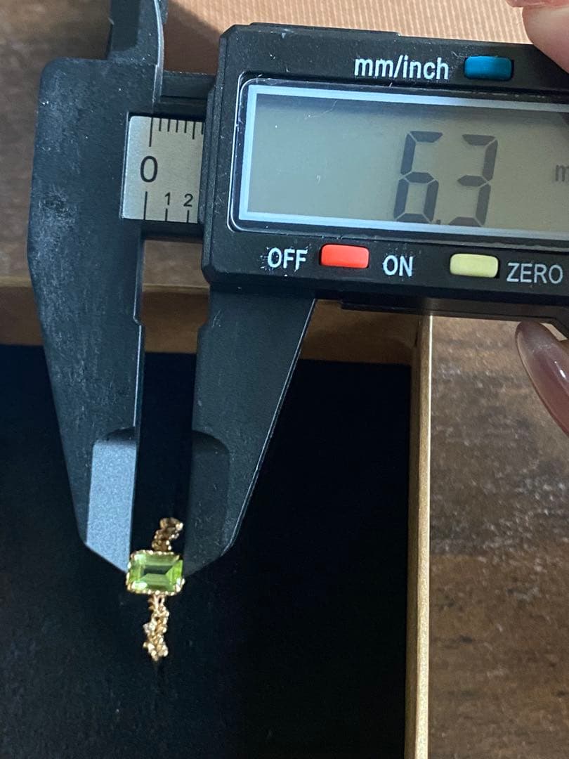 K10 ペリドット　指輪10号