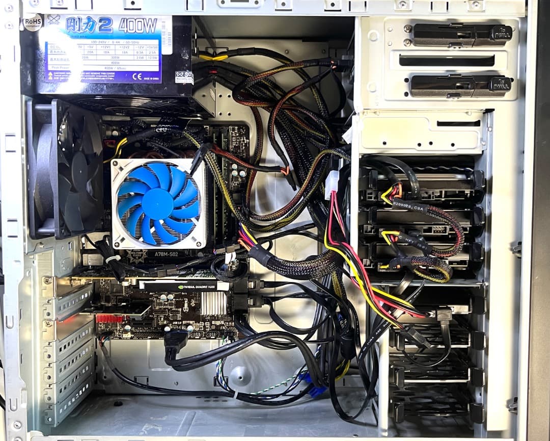 自作PC！AMD A8-7600 HDD1TB×3 TrueNASで自作NAS化