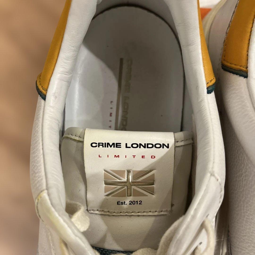 CRIME LONDON ホワイト/イエロースニーカー