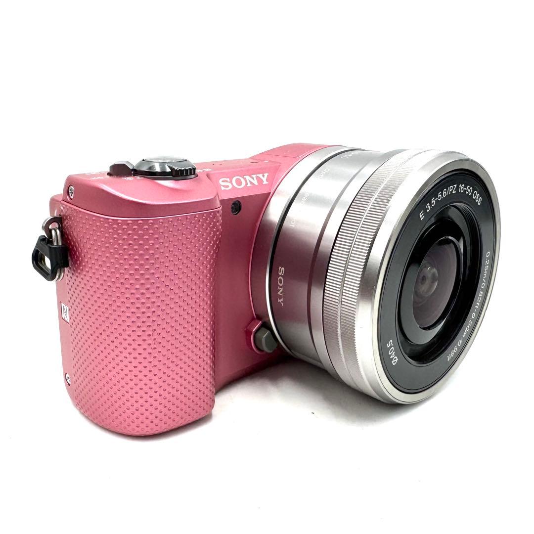 美品 Sony ソニー α5000 SELP1650 パワーズームキット ピンク