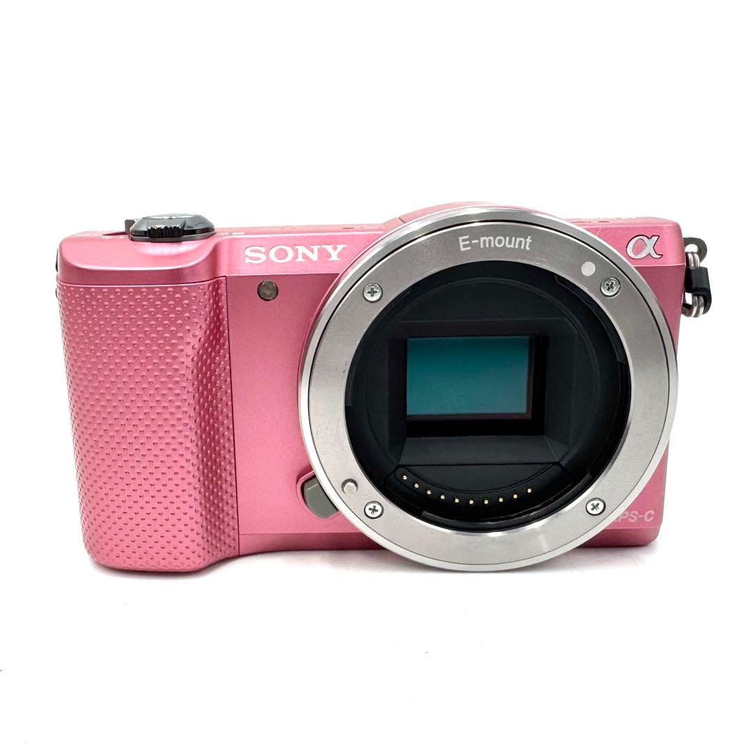 美品 Sony ソニー α5000 SELP1650 パワーズームキット ピンク