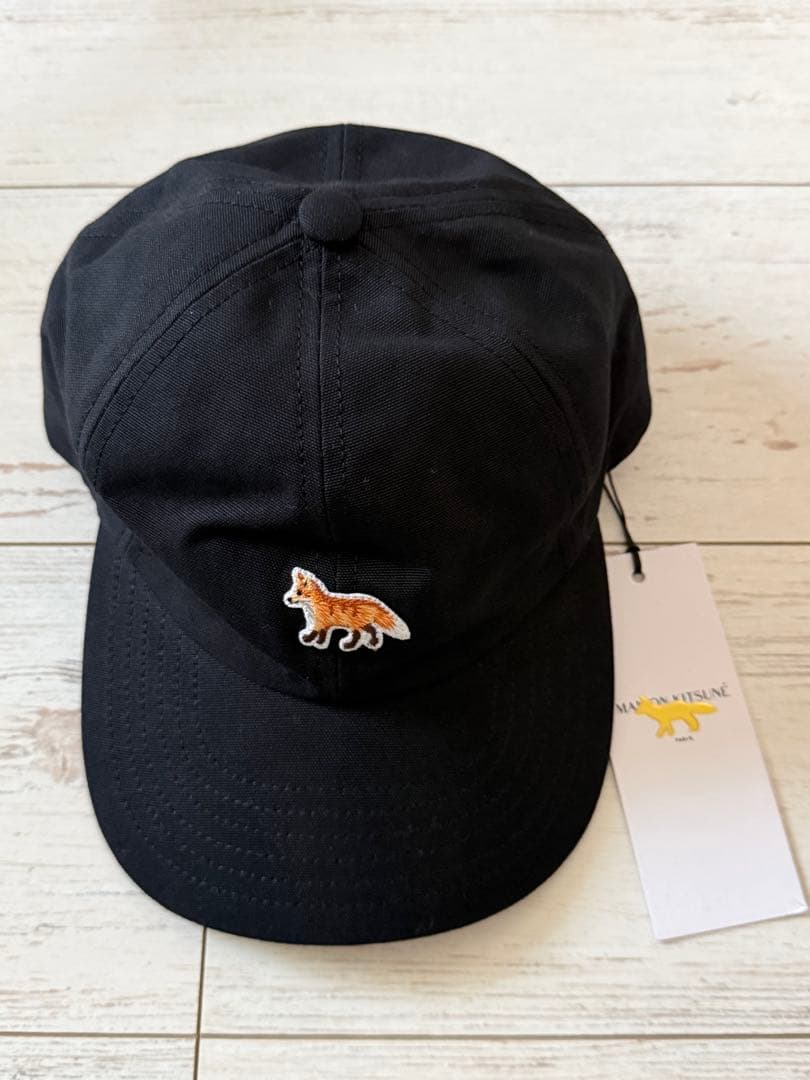 帽子 Maison Kitsune BABY FOX 6P CAP Black