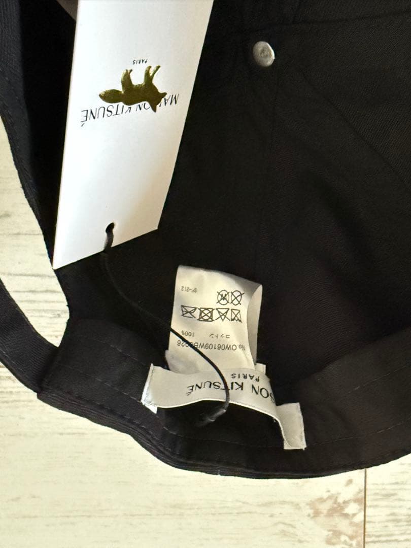 帽子 Maison Kitsune BABY FOX 6P CAP Black