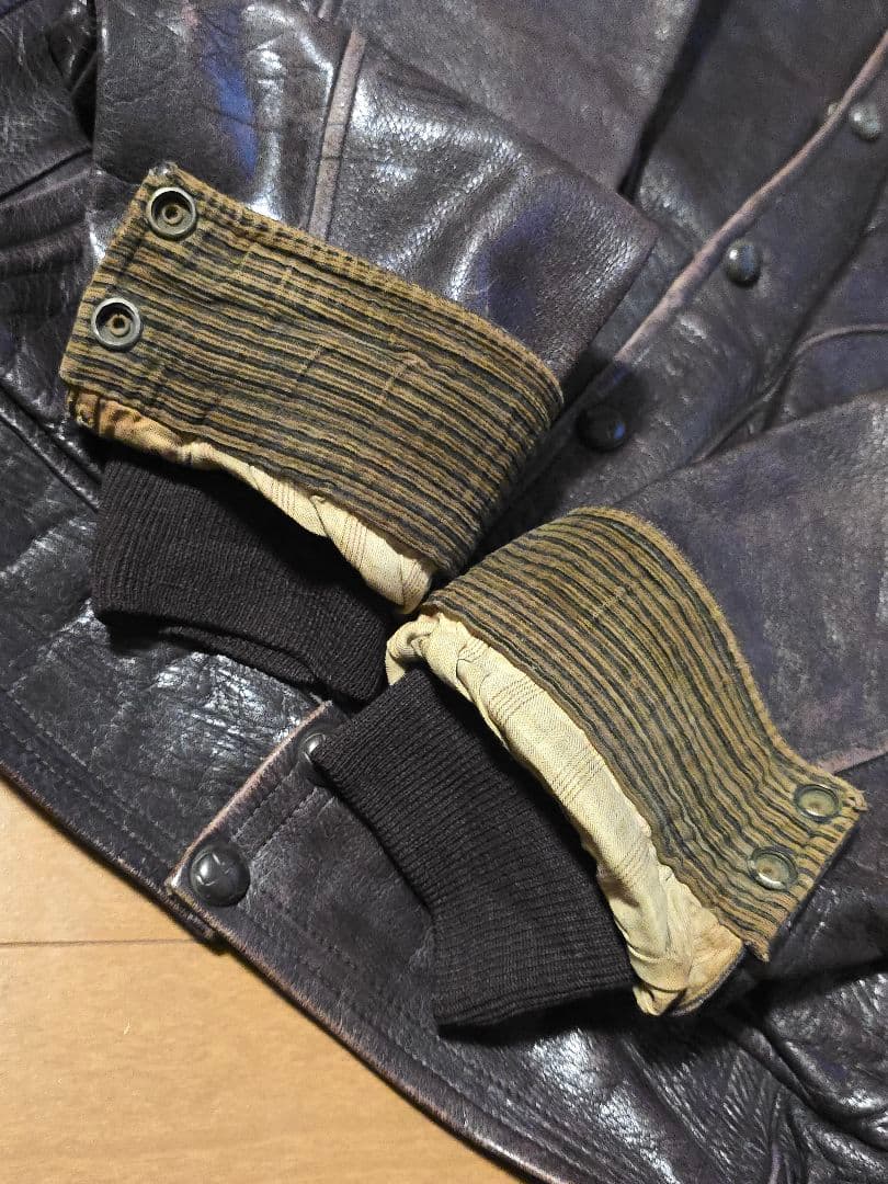 レ*ン様 60s国産ヴィンテージ.レザージャケット.ジャパン.日本製.M.茶色