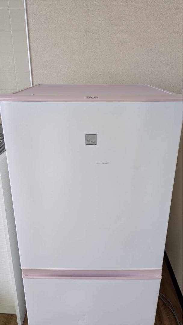 AQUA AQR-16E5 (KP) 冷蔵庫 ホワイト/ピンク