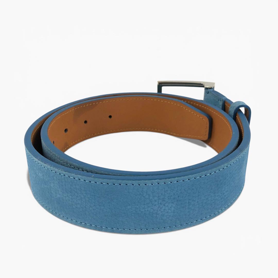 Berluti ベルルッティレザーベルト 水色系
