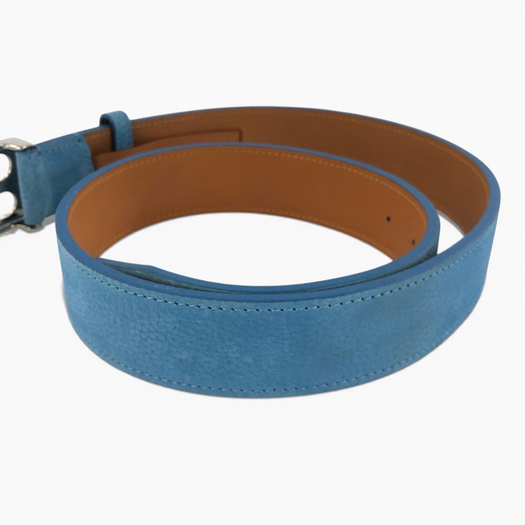 Berluti ベルルッティレザーベルト 水色系