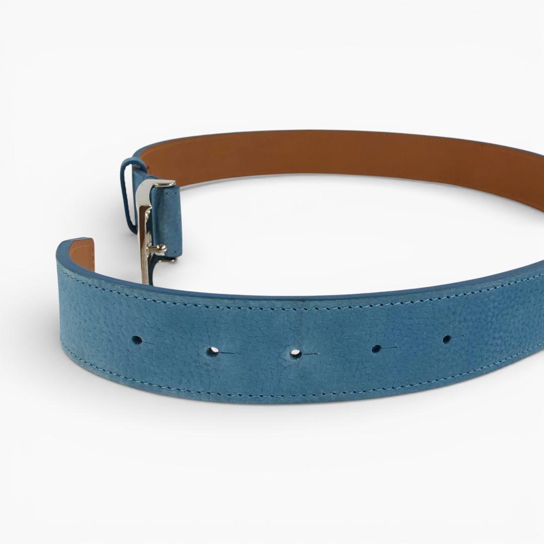 Berluti ベルルッティレザーベルト 水色系