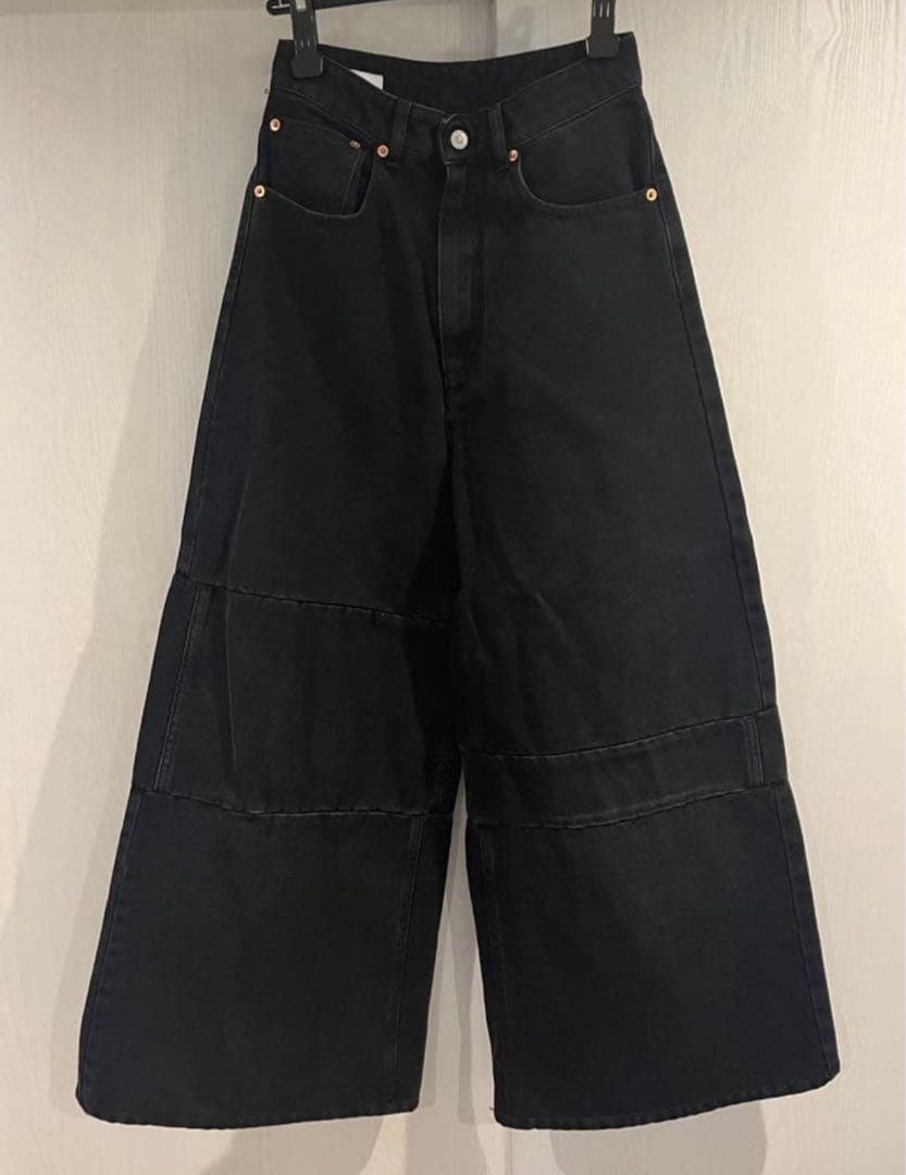 MM6 Black Culotte jeans ワイドデニム 22AW
