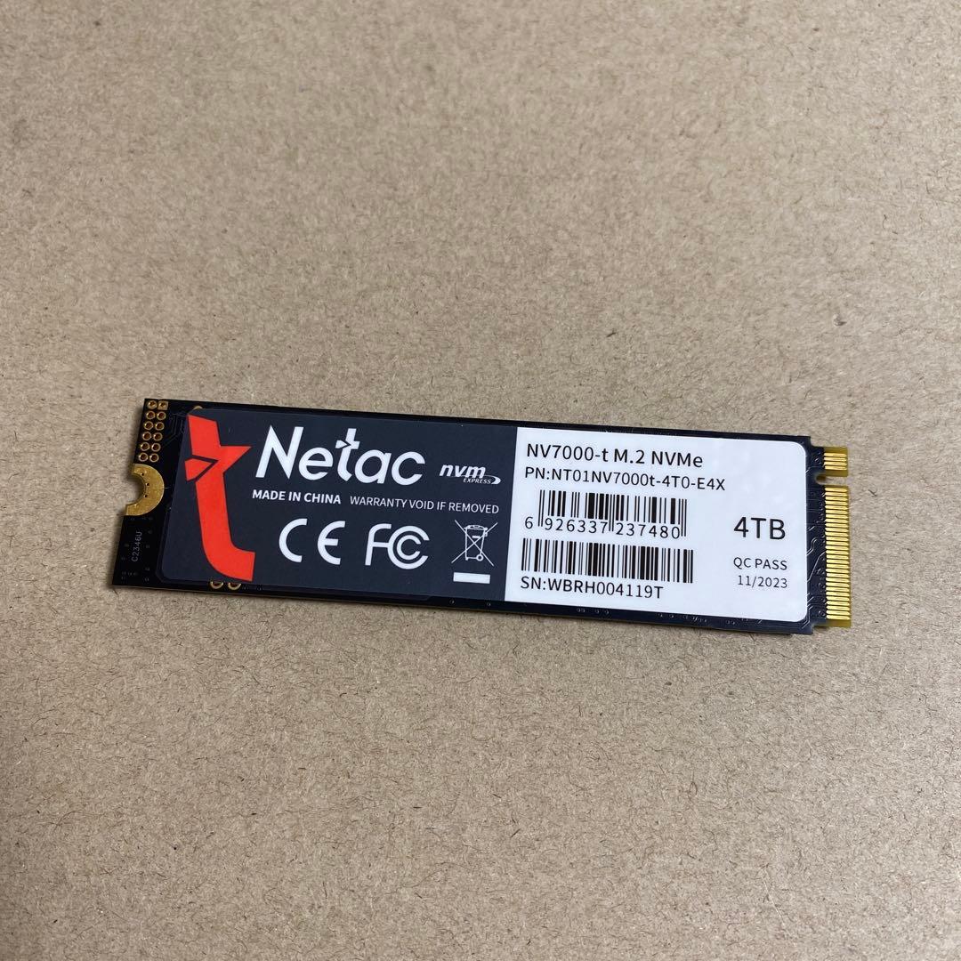ジャンク品　Netac NV7000-T SSD 4TB Gen 4×4