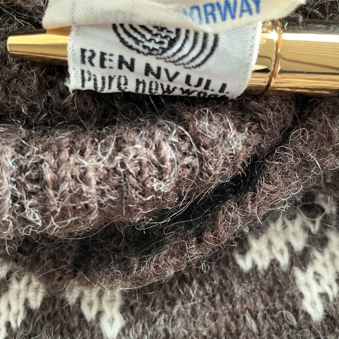 ノルウェー製　ノルディックニット　毛100 大きめ　カジュアル　きれいめ　モード