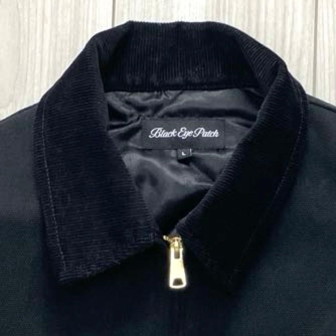 ブラックアイパッチ 取扱注意 ロゴ刺繍 キルティング コーデュロイ