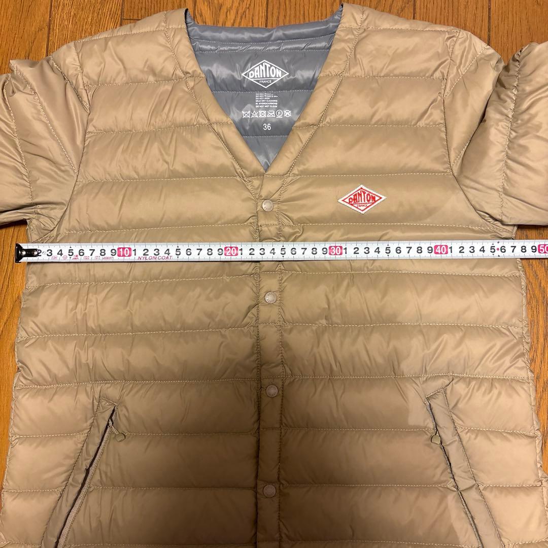 DANTON ダントン インナーダウン ロング ノーカラー　サイズ36