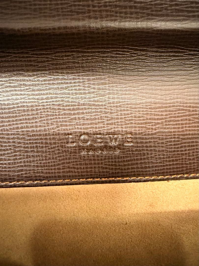 【極美品】LOEWE ロエベ アナグラム ビジネスバッグ ブリーフケースブラウン