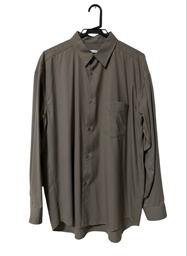 Cornier コルニエ WORSTED WOOL SHIRTS GREIGE