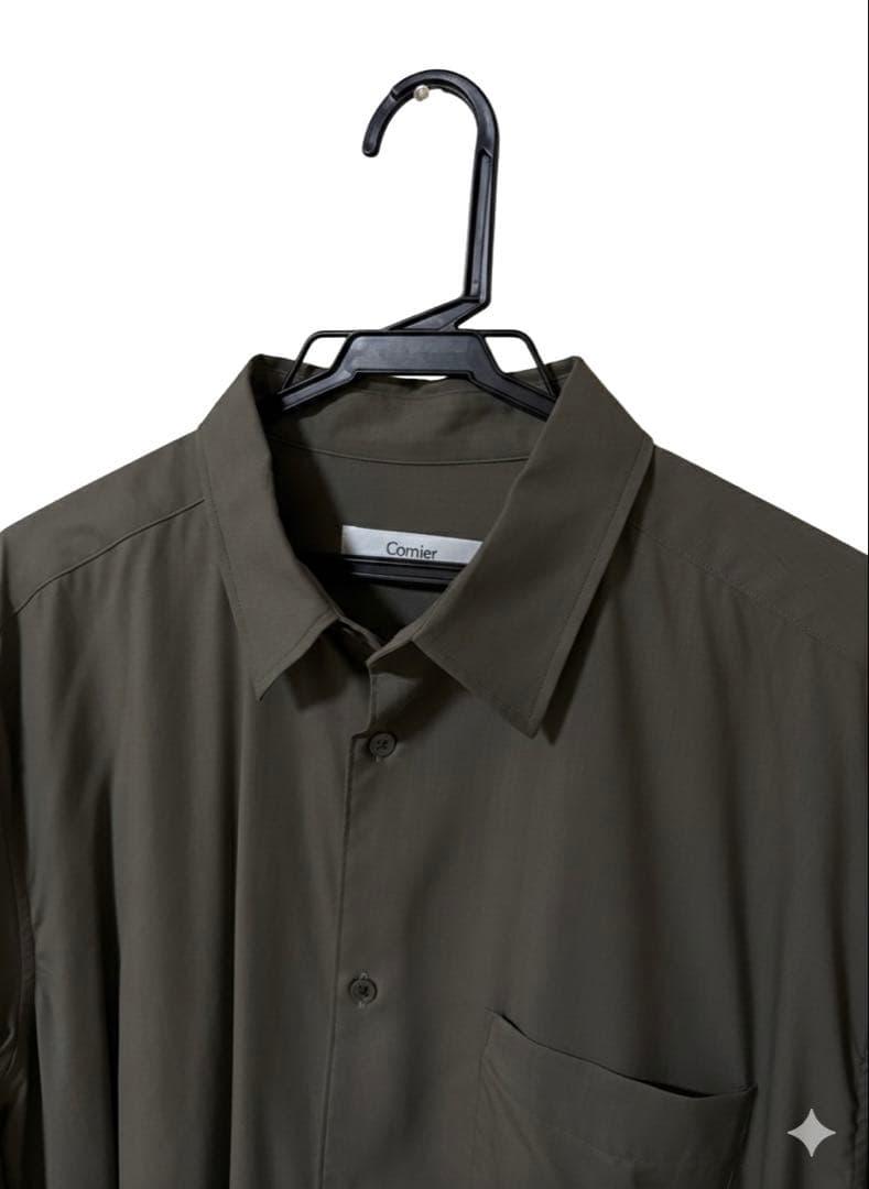 Cornier コルニエ WORSTED WOOL SHIRTS GREIGE