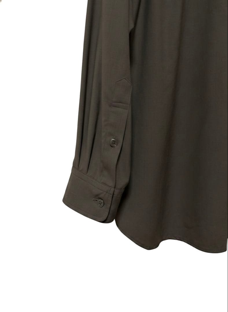 Cornier コルニエ WORSTED WOOL SHIRTS GREIGE