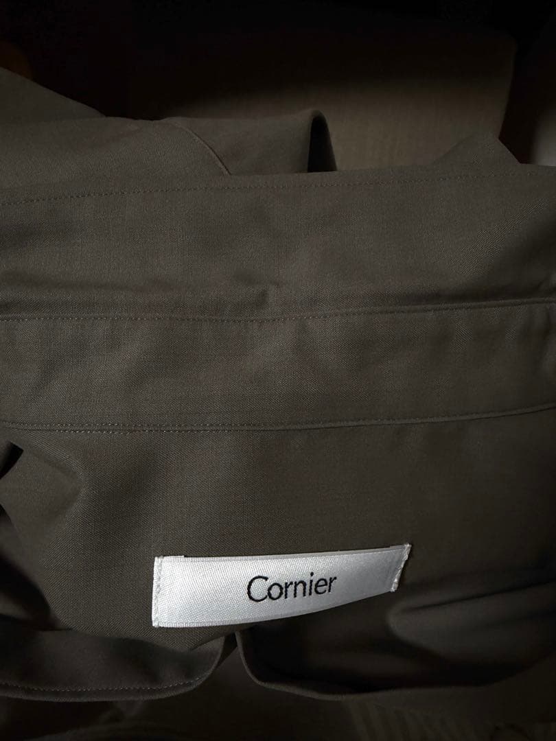 Cornier コルニエ WORSTED WOOL SHIRTS GREIGE