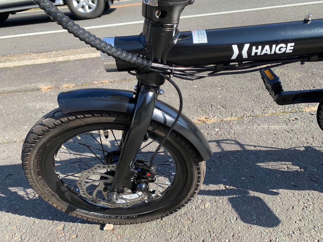 【動作確認済】送料無料HAIGEディスク式折りたたみ電動アシスト自転車16インチ