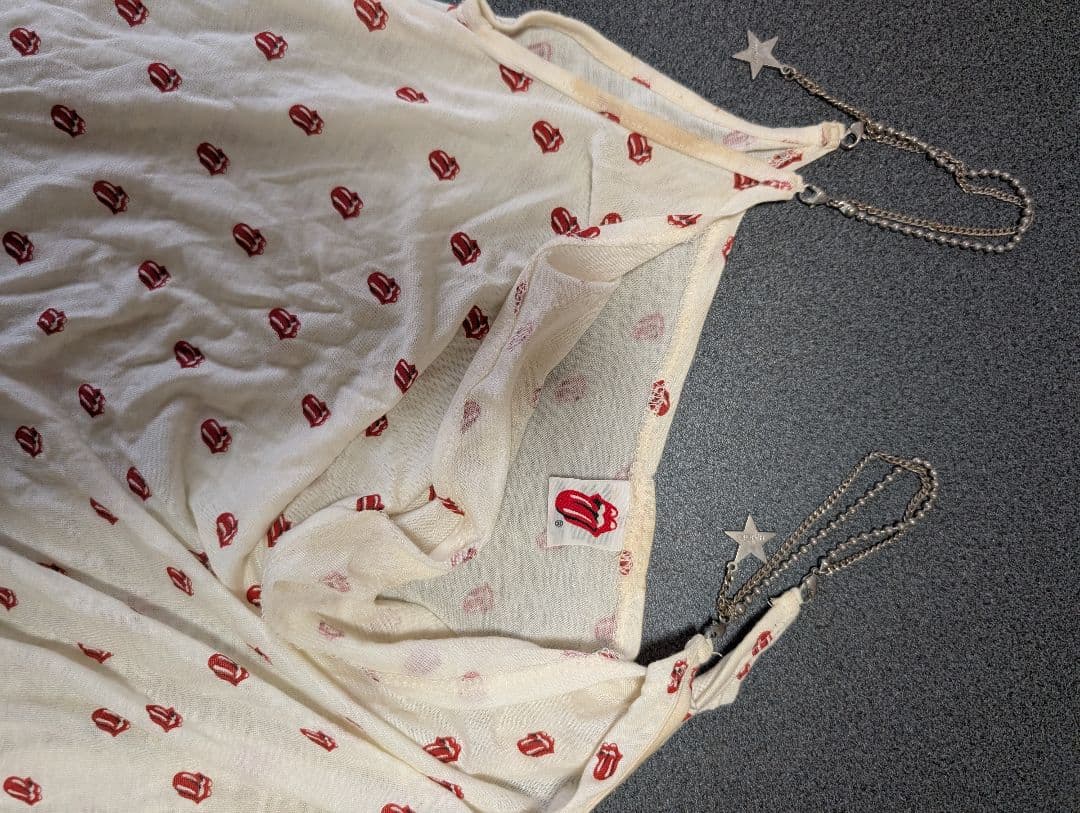 ヒステリックグラマーRolling Stones ロゴプリント キャミソール