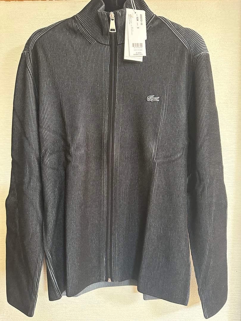 新品未使用品　Lacosteリブ編みジップアップトレーナー