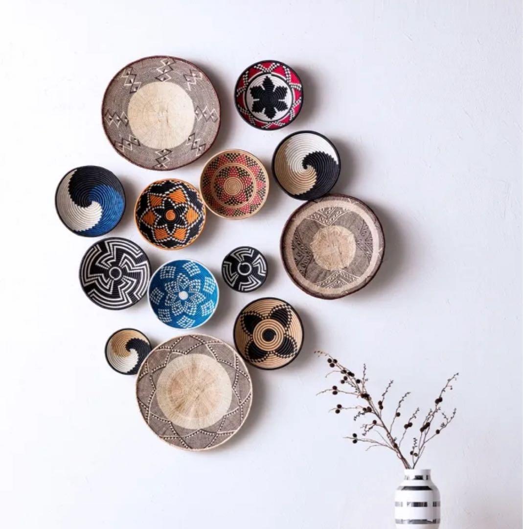 カゴアミドリ Ruise B ルワンダ バスケット　空と太陽　2点おまとめ